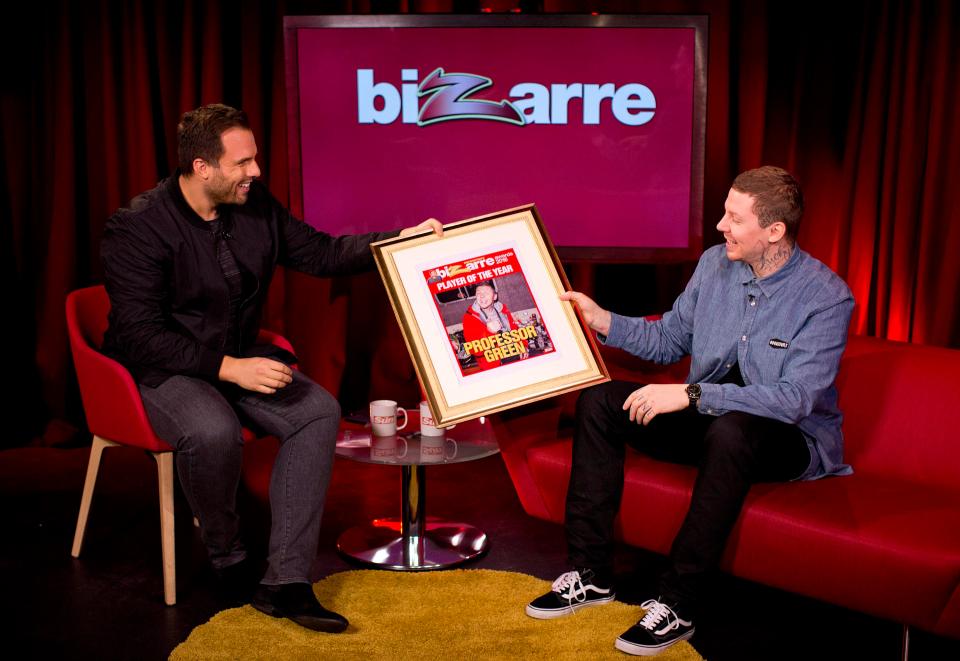 Professor Green wins Bizarre's Player of the Year prize for 2016