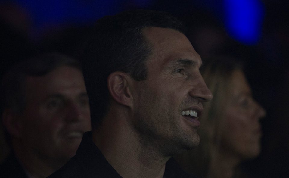 Klitschko watches Joshua from the crowd in Manchester