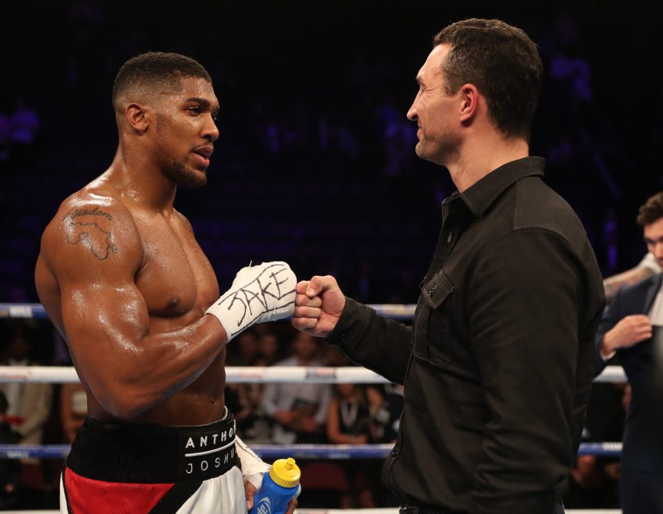 The fight was announced in the ring after another dominant win for Joshua