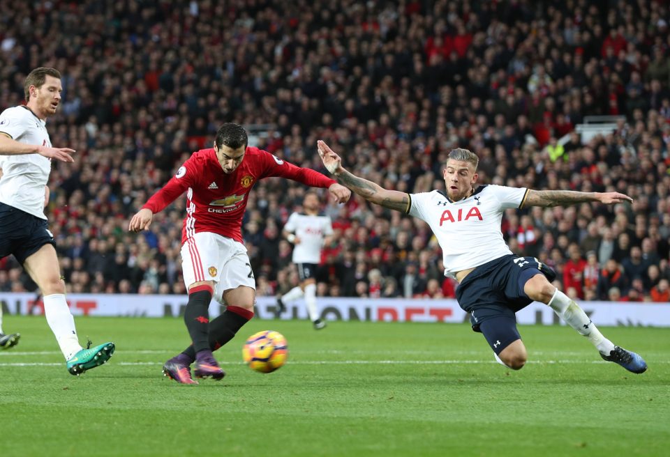 Henrikh Mkhitaryan fires Man United into a first-half lead at Old Trafford
