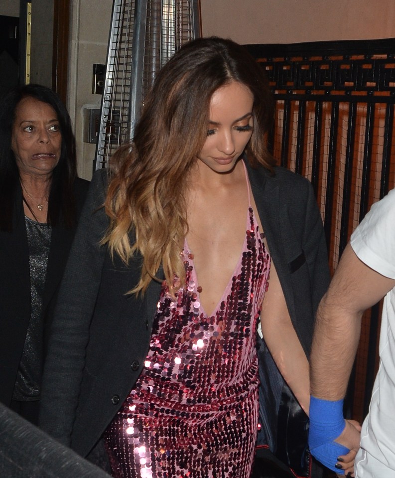 Jade picked a low pink sequined number 