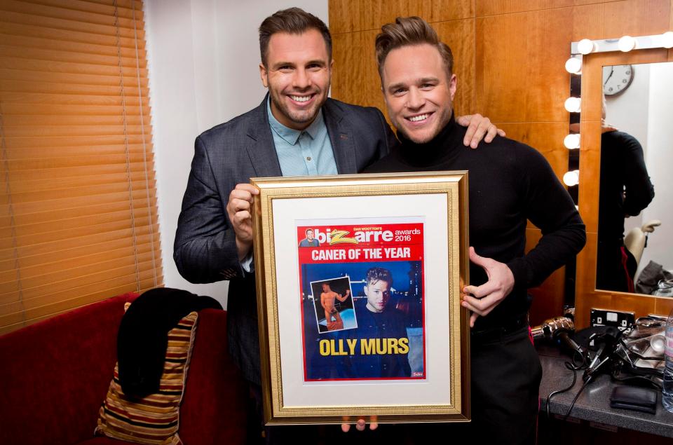 Olly Murs is Bizarre's Caner of the Year - and joked that he works hard and plays hard