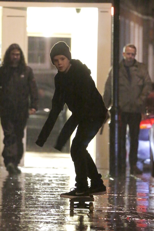 Cruz Beckham skateboarded through the streets of London in scenes for his new music video