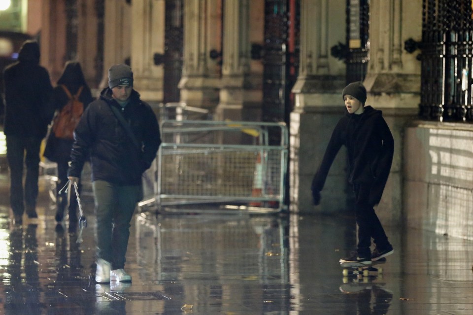 He whizzed around the UK capital at night