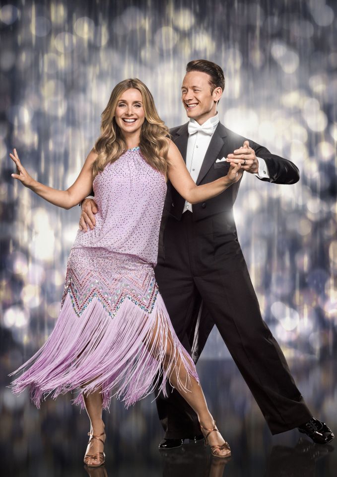  Fourth time lucky? . . . Kevin Clifton and Louise Redknapp prepare for the final