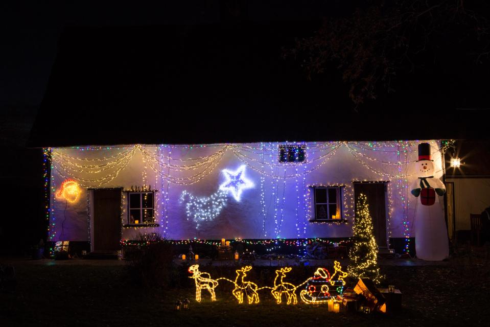  The 400-year-old cottage is decorated in festive lights every year by owner Susan