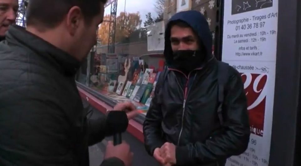  People smugglers from Calais are offering migrants 'guaranteed' safe passage to the UK for between £3,000-£5,000. Here, a BBC reporter confronts a suspected smuggler