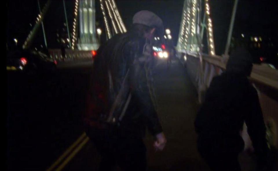  The video features the boys skating around London