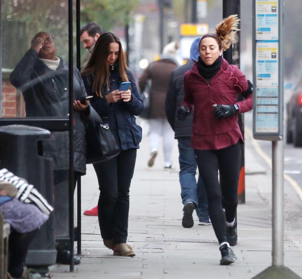  The singer sped past members of the public at a bus stop