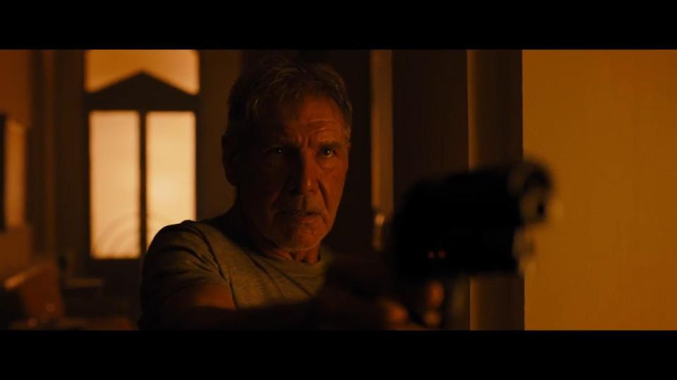 Harrison Ford reprises his role as Rick Deckard