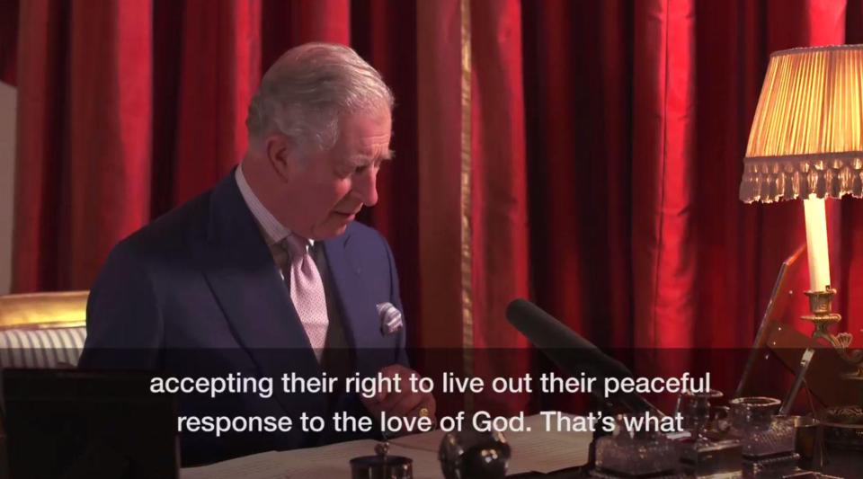 The Prince of Wales reminded listeners to "value and respect" each other