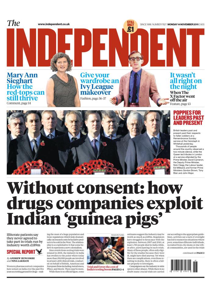 Big pharmaceuticals exposed for using illiterate Indian patients as “guinea pigs” by the Indy in 2011