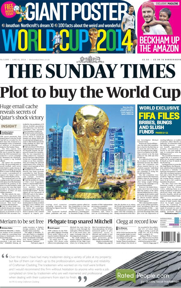  Qatar’s top football official exploited his position to help secure the votes his country needed to host the World Cup finals for 2022. The actions of Mohammed bin Hammam were revealed by The Sunday Times’ famed Insight team in 2014
