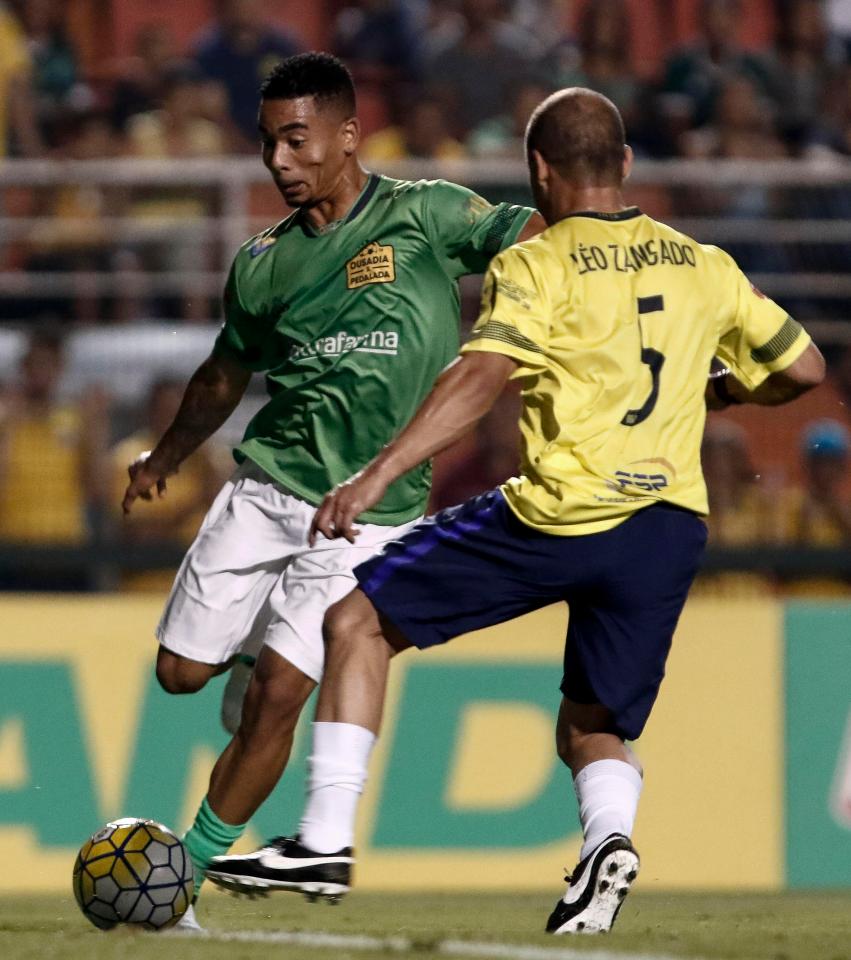 Gabriel Jesus also made an appearance at the game in Brazil