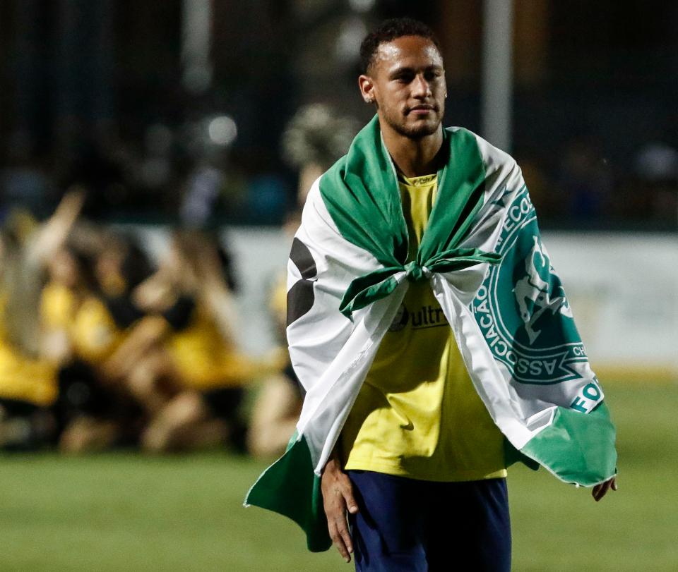 Neymar took part in the charity match for Chapecoense