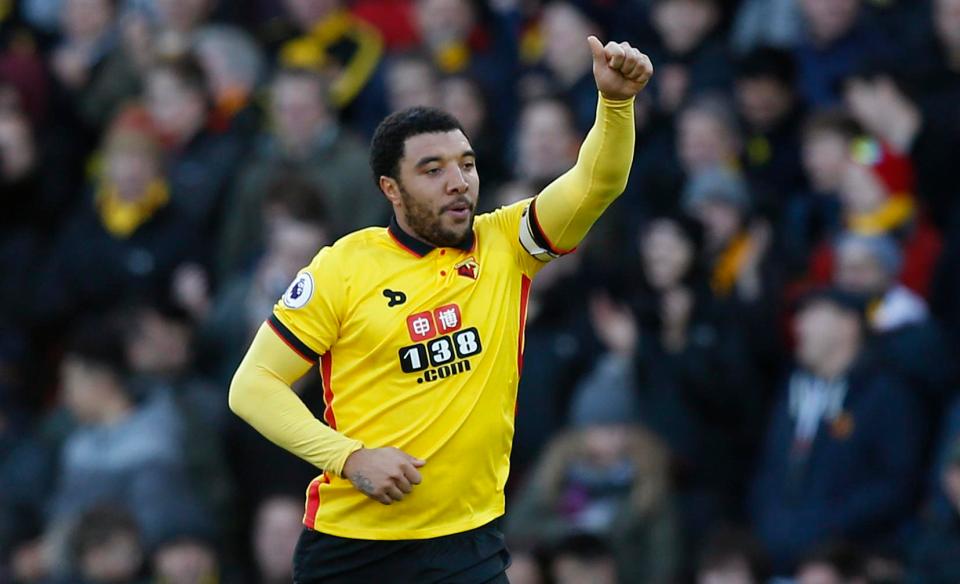  Deeney celebrated his 100th goal for the Hornets