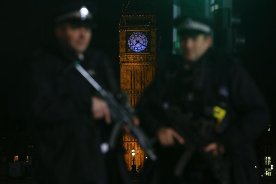Armed police in London last year - more officers will be deployed to protect the capital for the 2017 celebrations