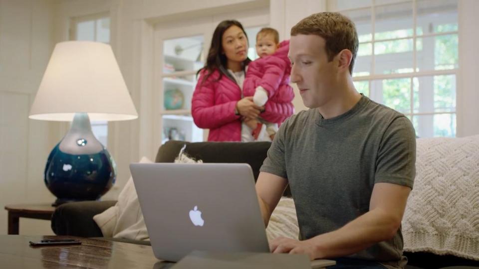  Family man Zuck with wife Priscilla and baby daughter Max