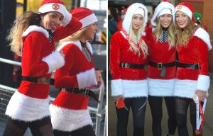 Stunning Manchester United WAGs dress as sexy Santas to conquer charity 5km run... as their partners struggle at Everton