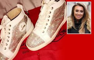 Lauren Goodger flogs £1,800 crystal encrusted Christian Louboutin trainers for £1 on Twitter