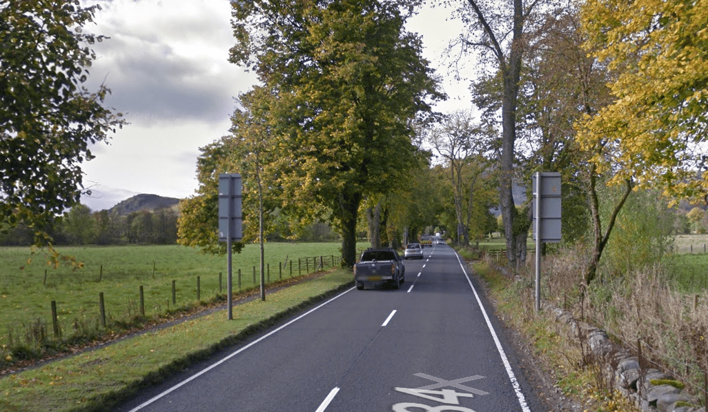 The man was seen in a lay-by on the A84 between Callander and Buchany