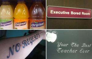 Take our quick quiz to find and correct these spectacular spelling fails