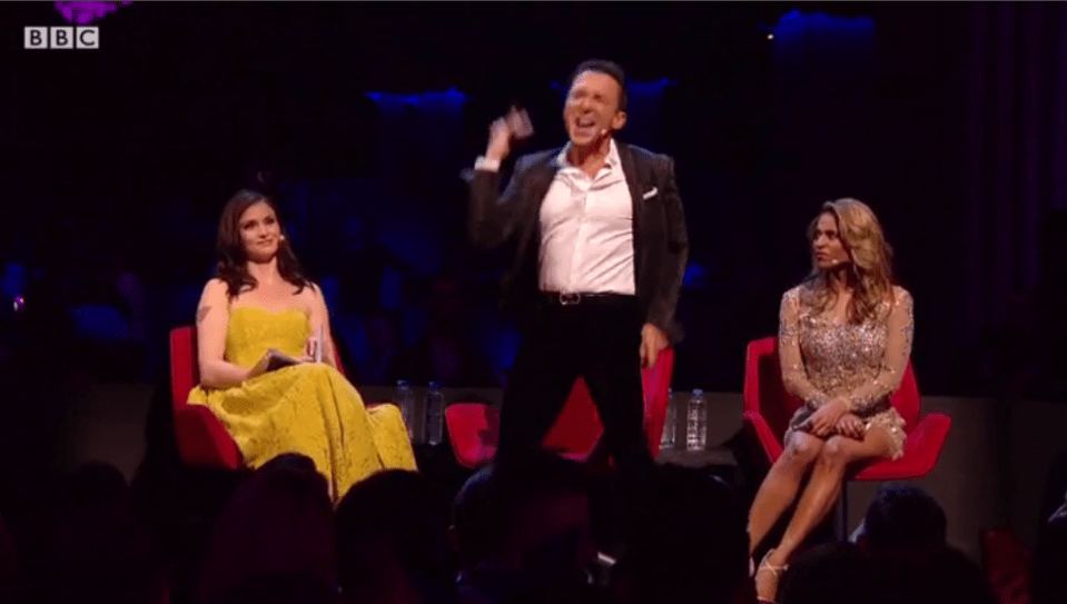  Bruno loved Holly's performance so much he jumped to his feet and began dancing