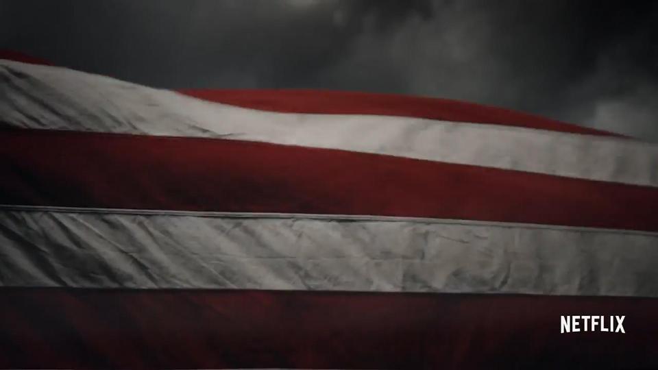 The trailer featured an upside down American flag