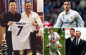 Jorge Mendes fuels James Rodriguez transfer talk as he poses with Chinese Super League billionaire