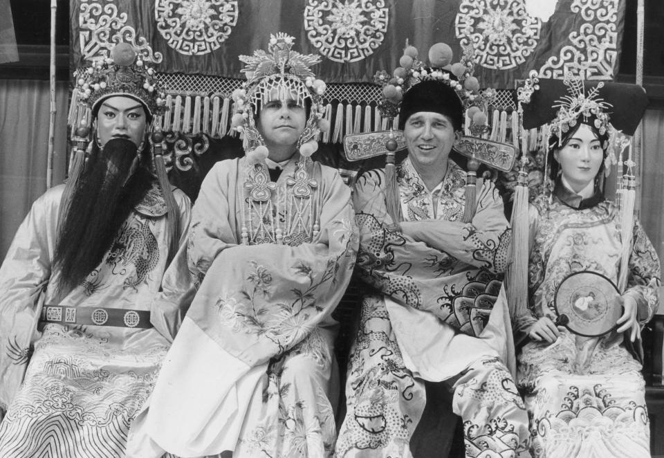 Taylor and John dress up for a 1983 club tour of China