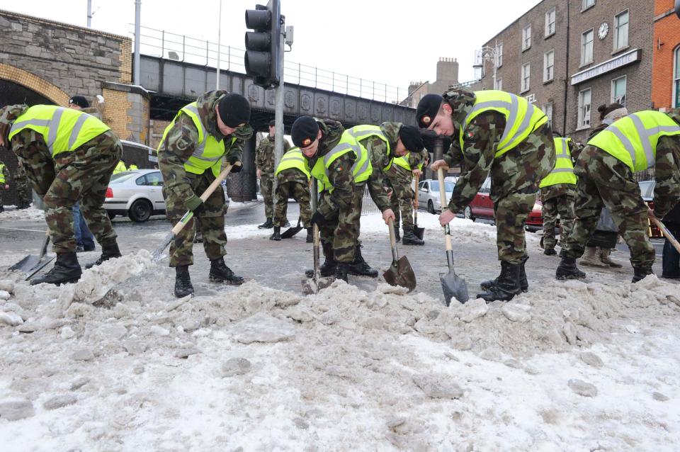 The Army has been drafted in before when blizzards cause serious disruption