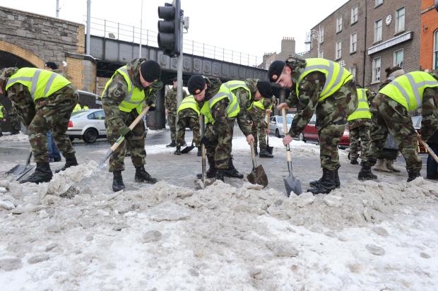 The Army has been drafted in before when blizzards cause serious disruption