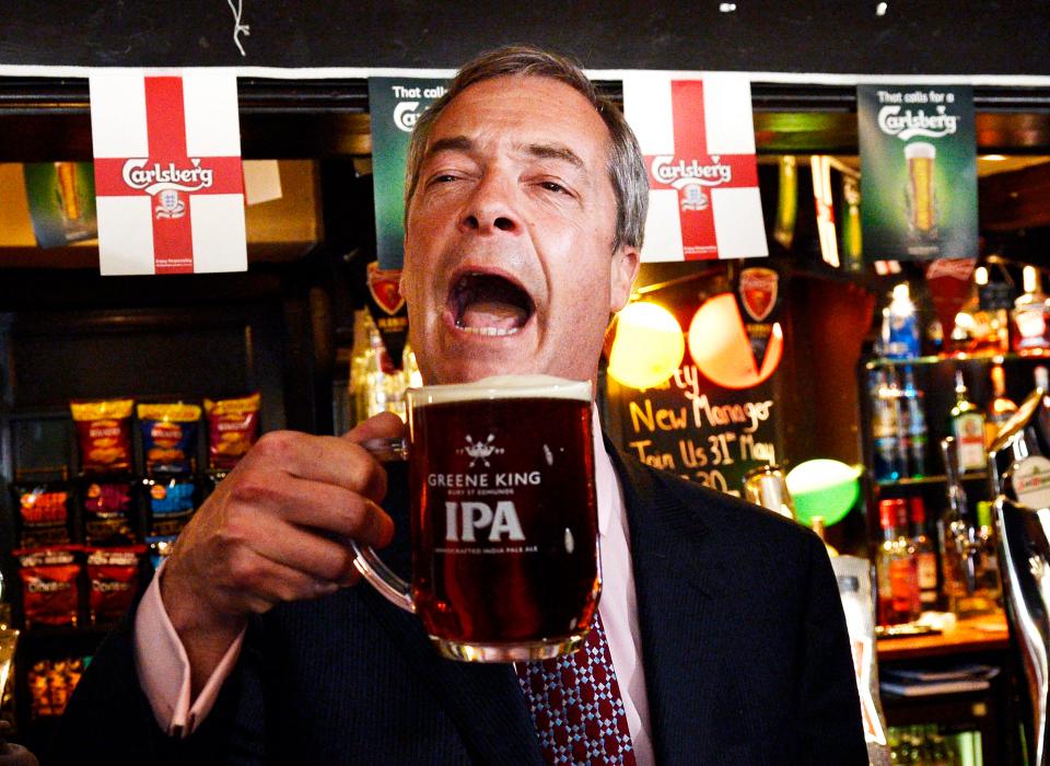  The Ukip founder is well known for his love of beer