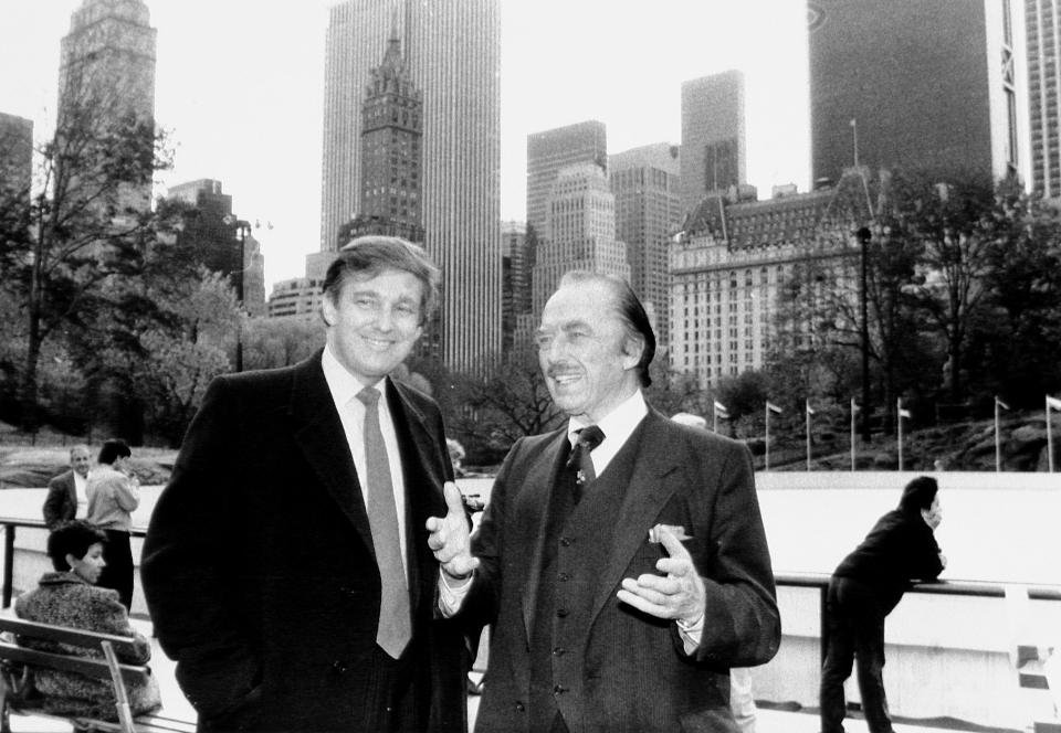  Frederick Jr, pictured here with Donald Trump, would use his father's wealth to build his own property empire in New York