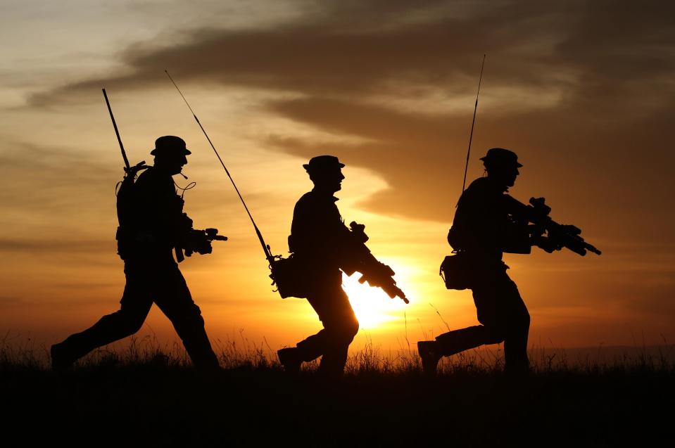 troops
