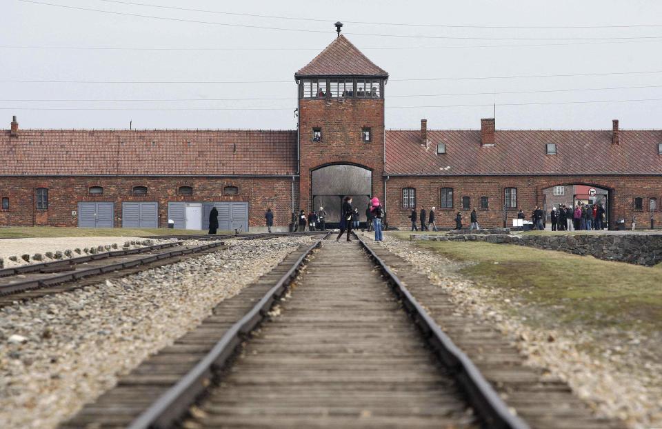 The train tracks at Auschwitz-Birkenau 