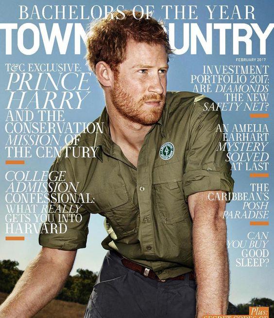  Time to help . . . Prince Harry tells US mag Town and Country that it is our responsibility to help endangered animals