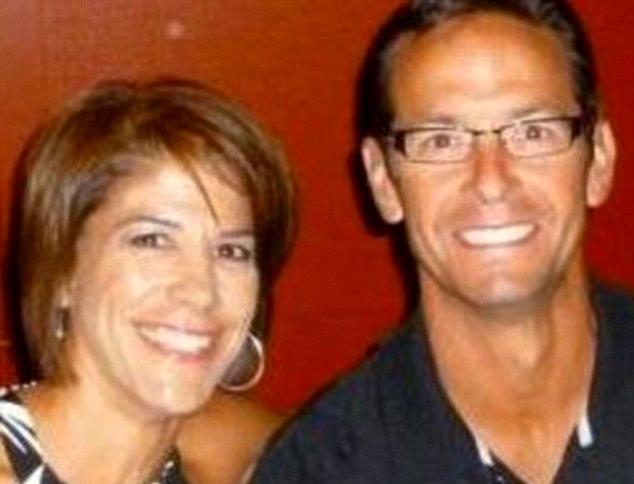  Brian O'Niell with his wife ... The dad-of-two collapsed as he choked on food at a New Year's Eve party
