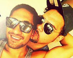 Maioha, right, claimed his partner was set on fire deliberately in a 'hate crime'