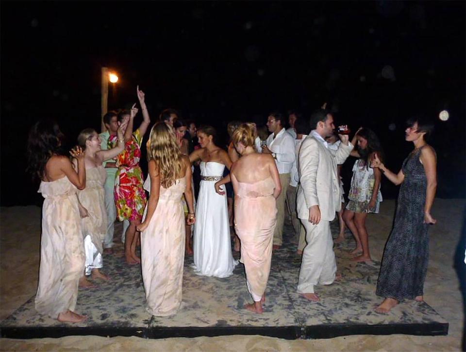  The wedding party continued over four days at a plush Jamaican hotel