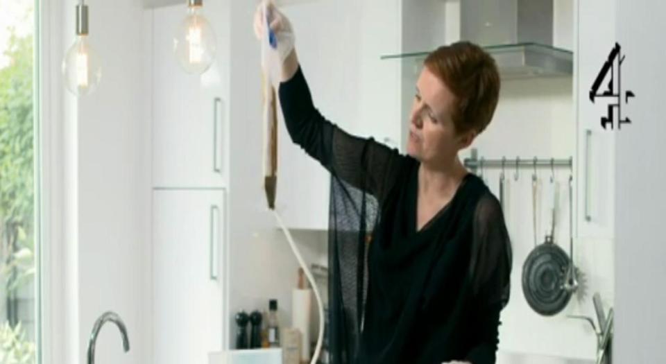  Pixie says puts the mixture into a transfusion bag and tells the camera that the bag would need to be hung up high
