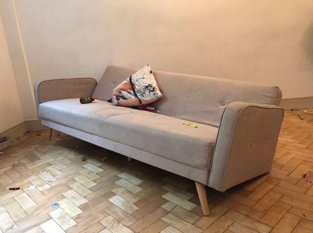  Revellers broke her sofa during the rampage on New Year's Eve