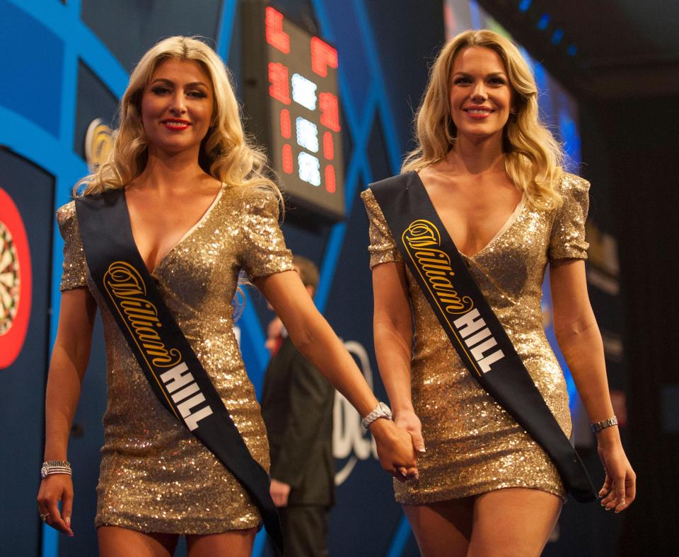 The girls make the darts a glamorous affair