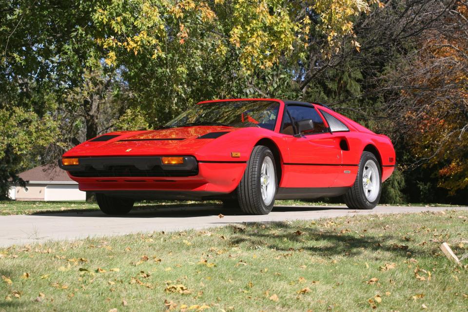 red Ferrari driven by Tom Selleck on the set of hit TV show Magnum,