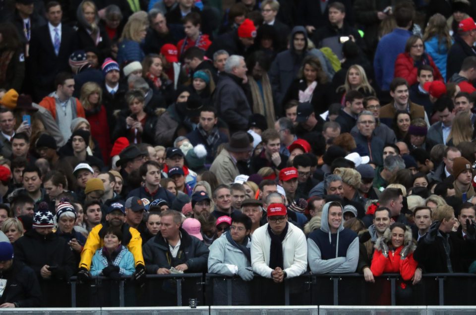 Supporters gather in front of the U.S. Capitol