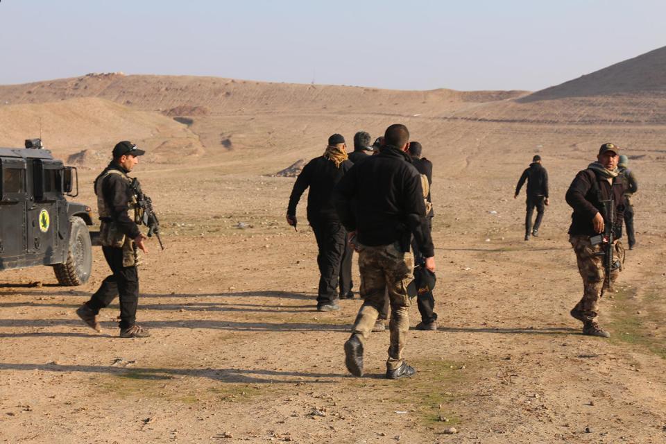  Heavily-armed soldiers are slowly turning back the tide against ISIS in the city once populated by 1.5million Iraqis