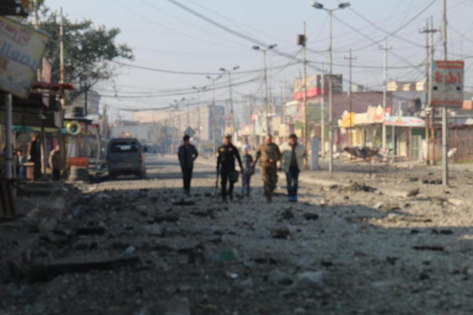  But the streets of the city remain a constant danger, with fears over the number of IEDs left behind by ISIS militants