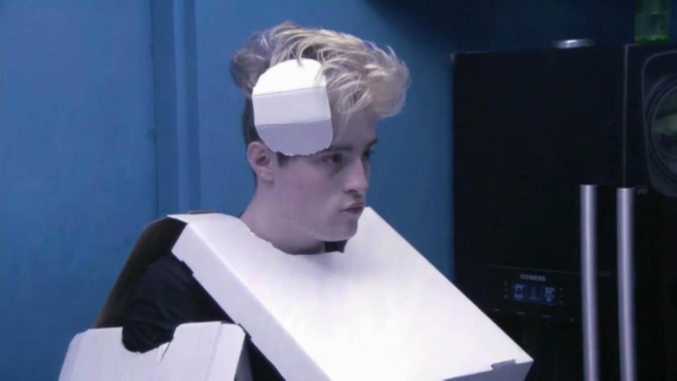  Jedward dressing up in pizza boxes did not lighten the mood in the house