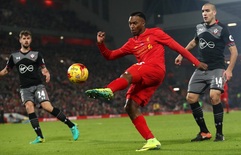 Daniel Sturridge was woeful in front of goal as Liverpool crashed out of the EFL Cup