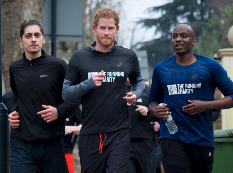  Fit for a prince ... Harry took part in a 2km charity run for the homeless and vulnerable